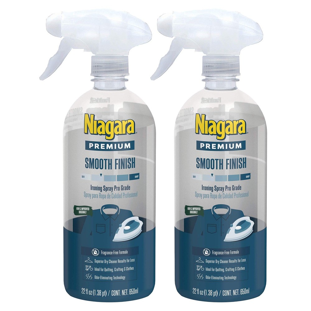Niagara Spray Starch (22 Oz, 2 Pack) Trigger Pump Liquid for 2 Pack