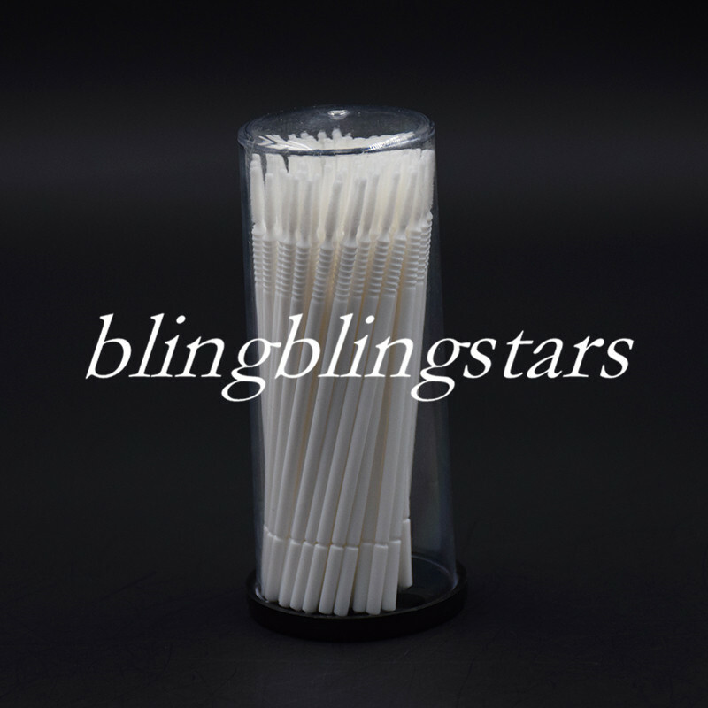100 Pcs Dental Disposable Bendable Micro Brush Applicator Taper White Long