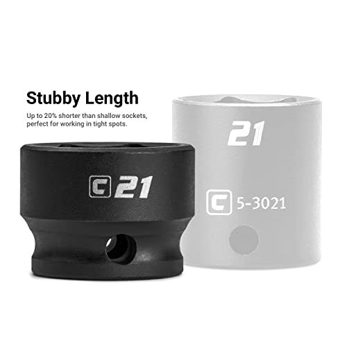 28 Mm Stubby Impact Socket 1/2 In. Drive 6point Metric