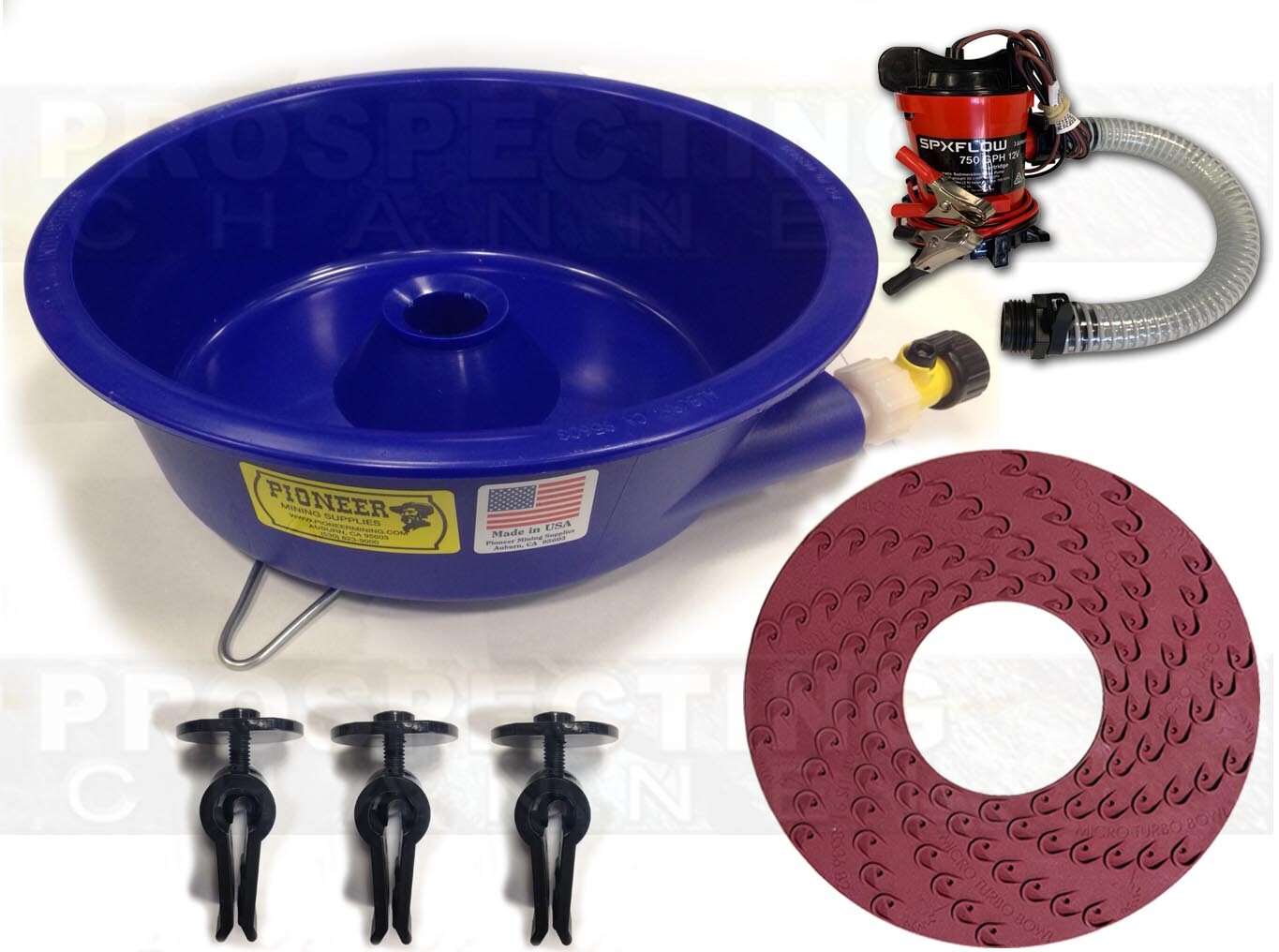 Blue Bowl Gold Prospecting Dream Mat Concentrator Kit with Pump