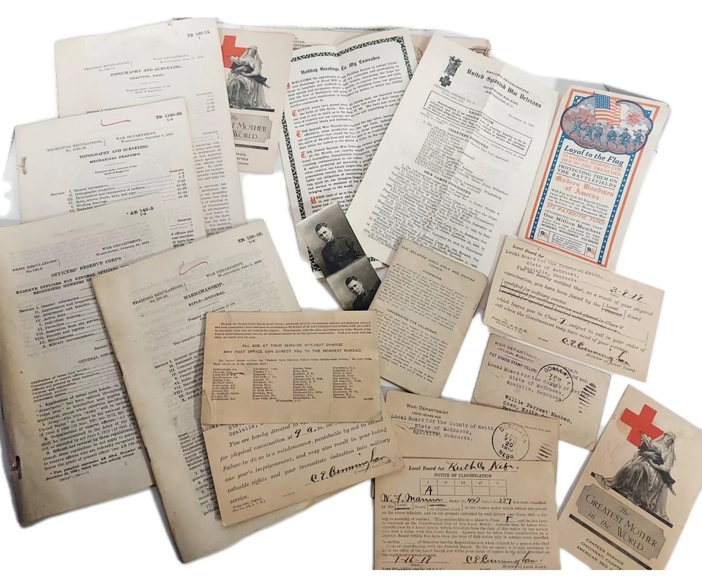 Vintage War Department Technical Manuals Misc Random Items Paperwork Lot