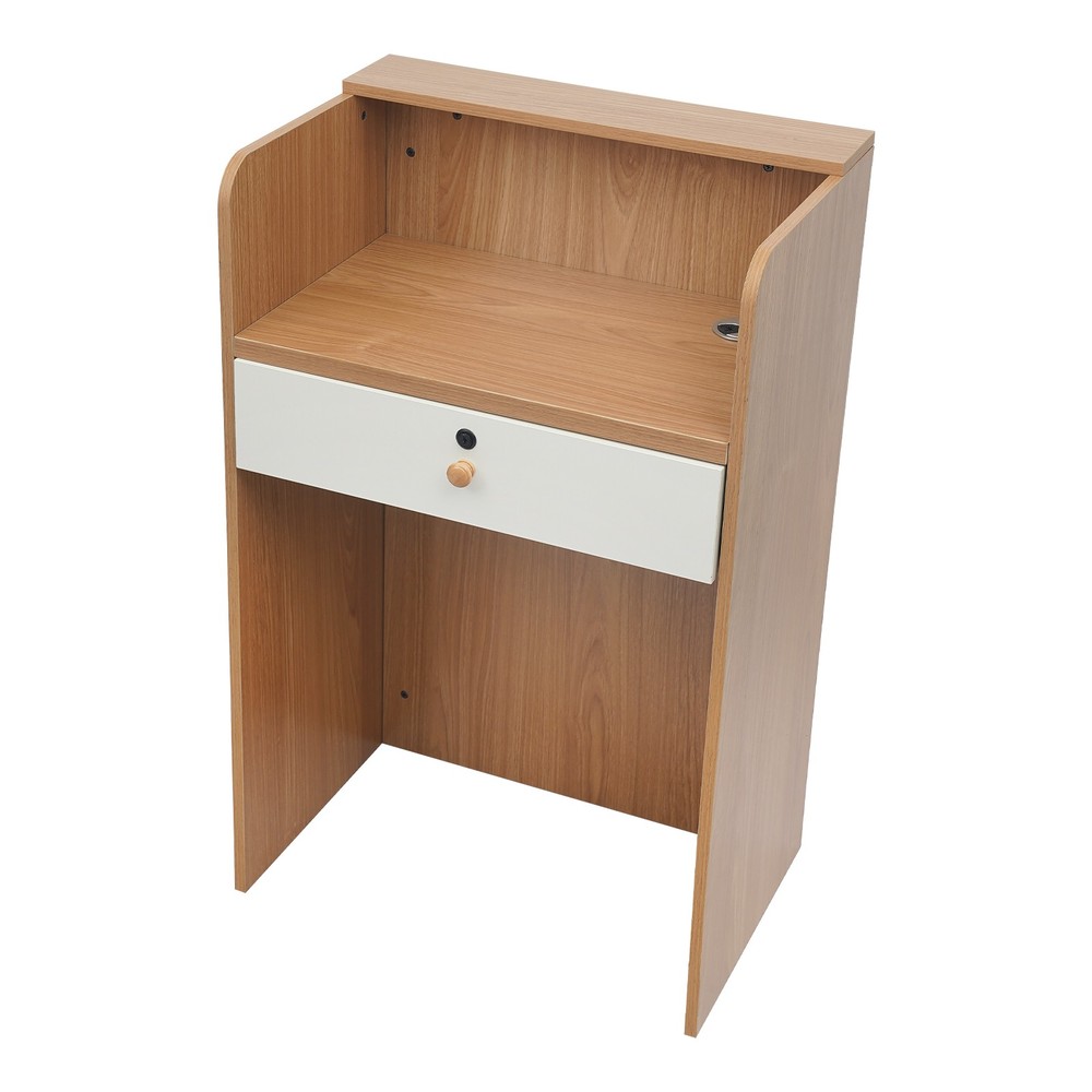 Rectangular Checkout Counter Reception Desk Modern Reception Desk with LED Light