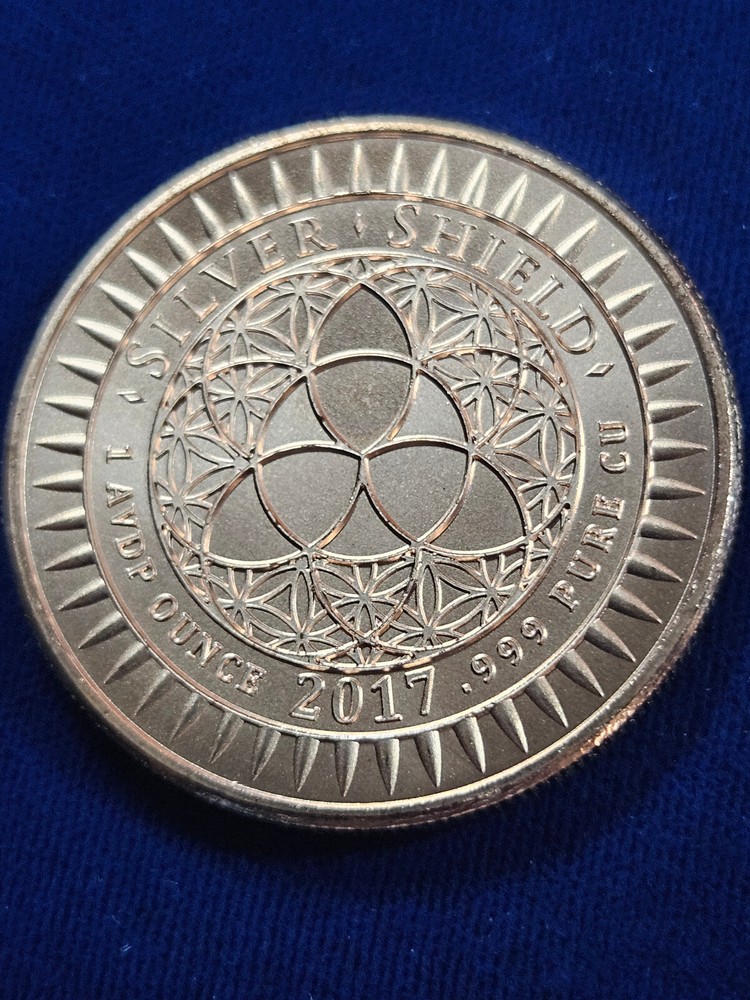 🌟(1) 2017 Silver Shield 1 oz AVDP Copper KING CANNABIS BU Round