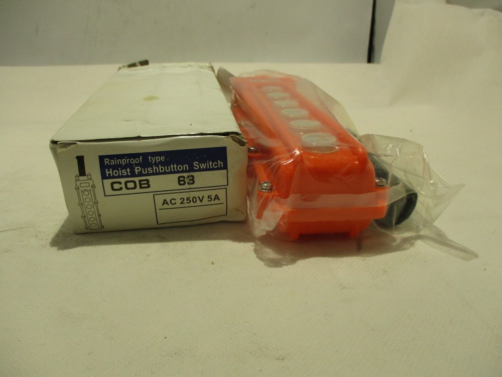 NEW COB63 HOIST PENDANT PUSHBUTTON SWITCH RAINPROFF 6 BUTTONS