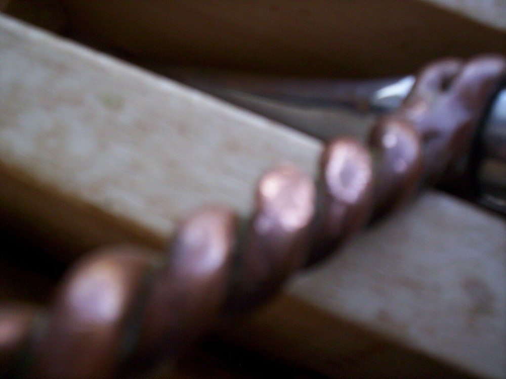 Used Stainless Full Cheek Copper Twisted Wire Snaffle Bit 5" Mouth