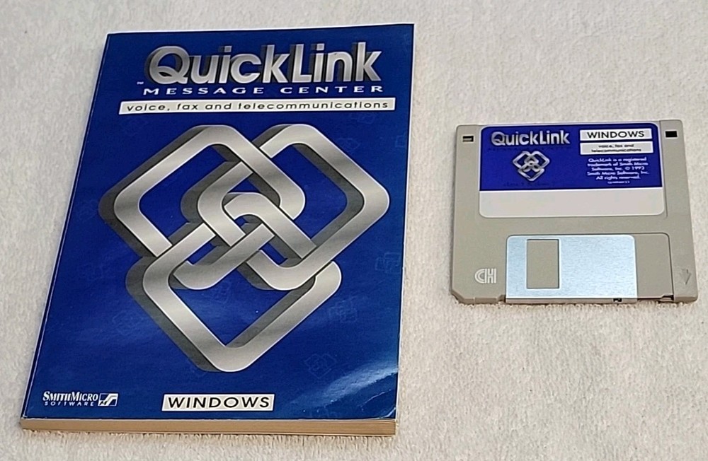 Quick Link Message Center Windows User Guide & Flippy Disc - Used