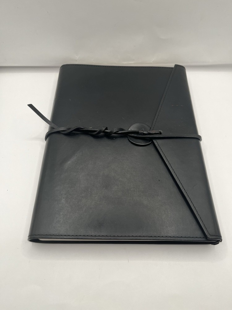 Genuine Leather Notebook Black New