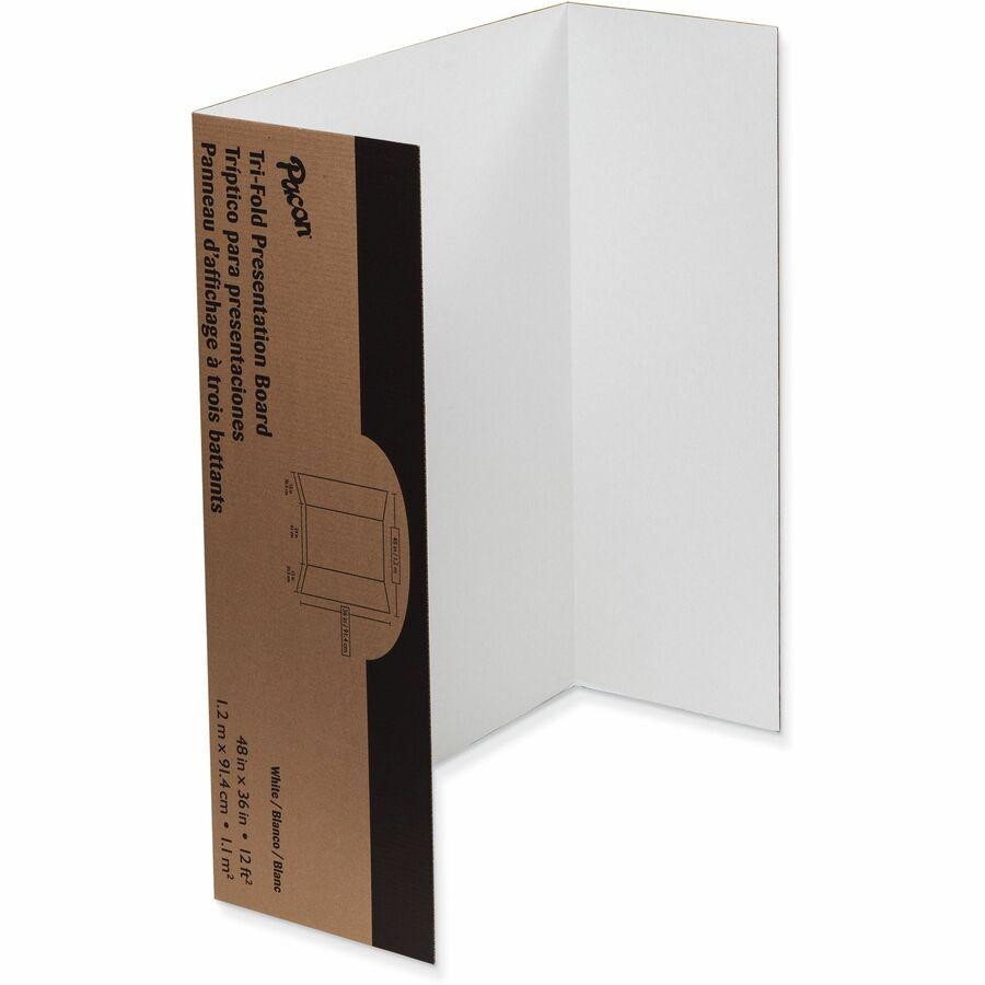 Pacon Presentation Boards - 36" Height x 48" Width - White Surface - 24 /...