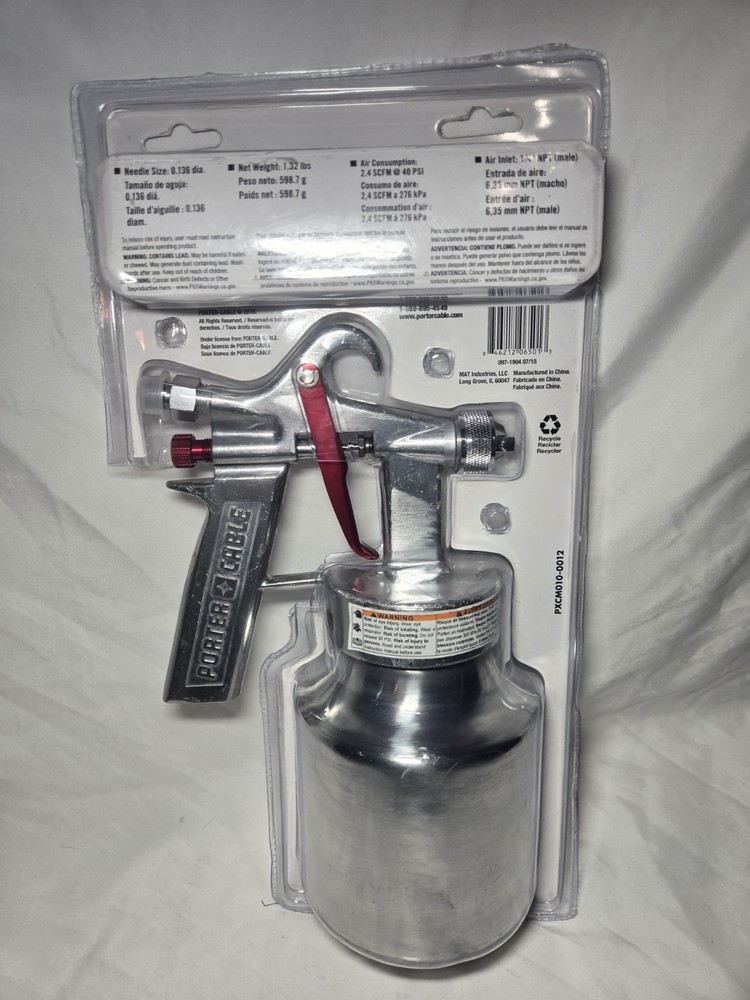 Porter Cable 1 Quart Basic Spray Gun (PXCM010-0012) New Original Package