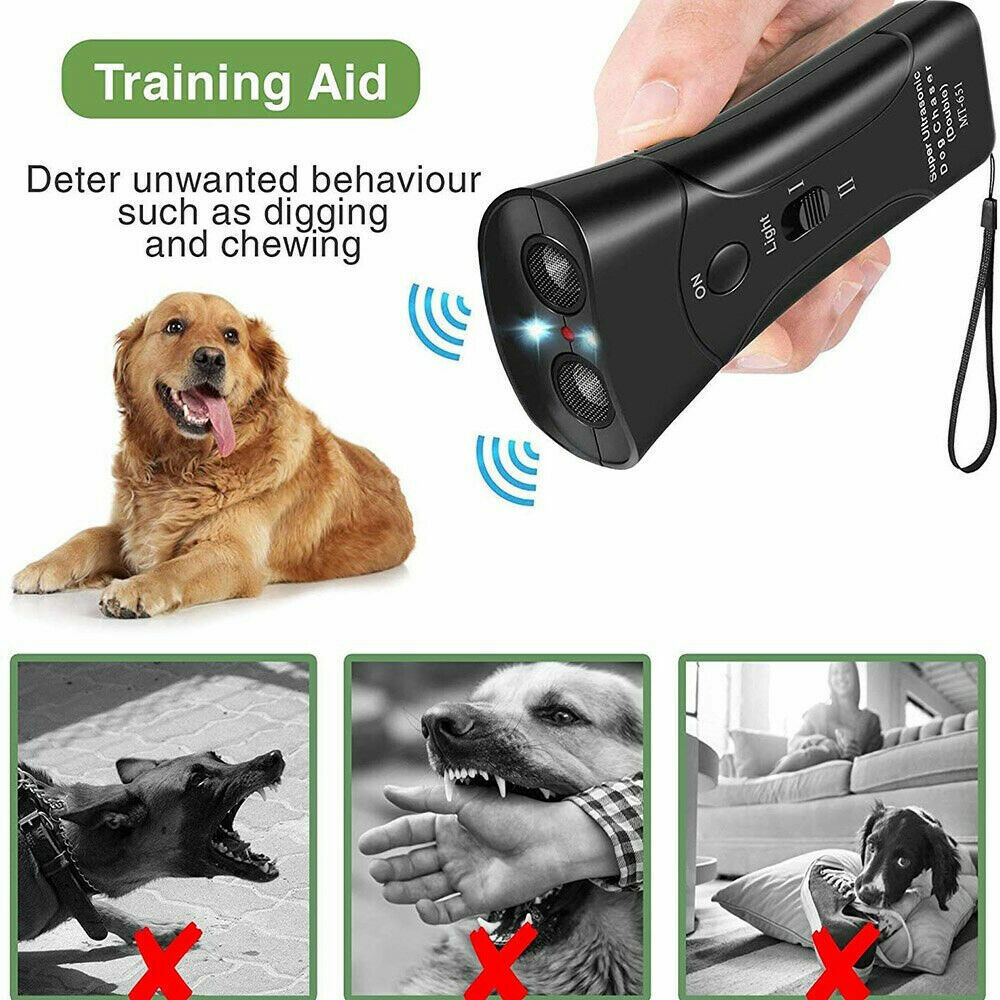 Ultrasonic Anti Barking Dog Repeller Train Control Device Bark Stop Trainer 125d