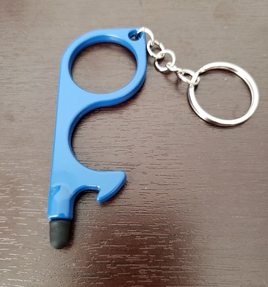 1pcs  Key Door Opener Handheld Keychain No Touch Hand Tool