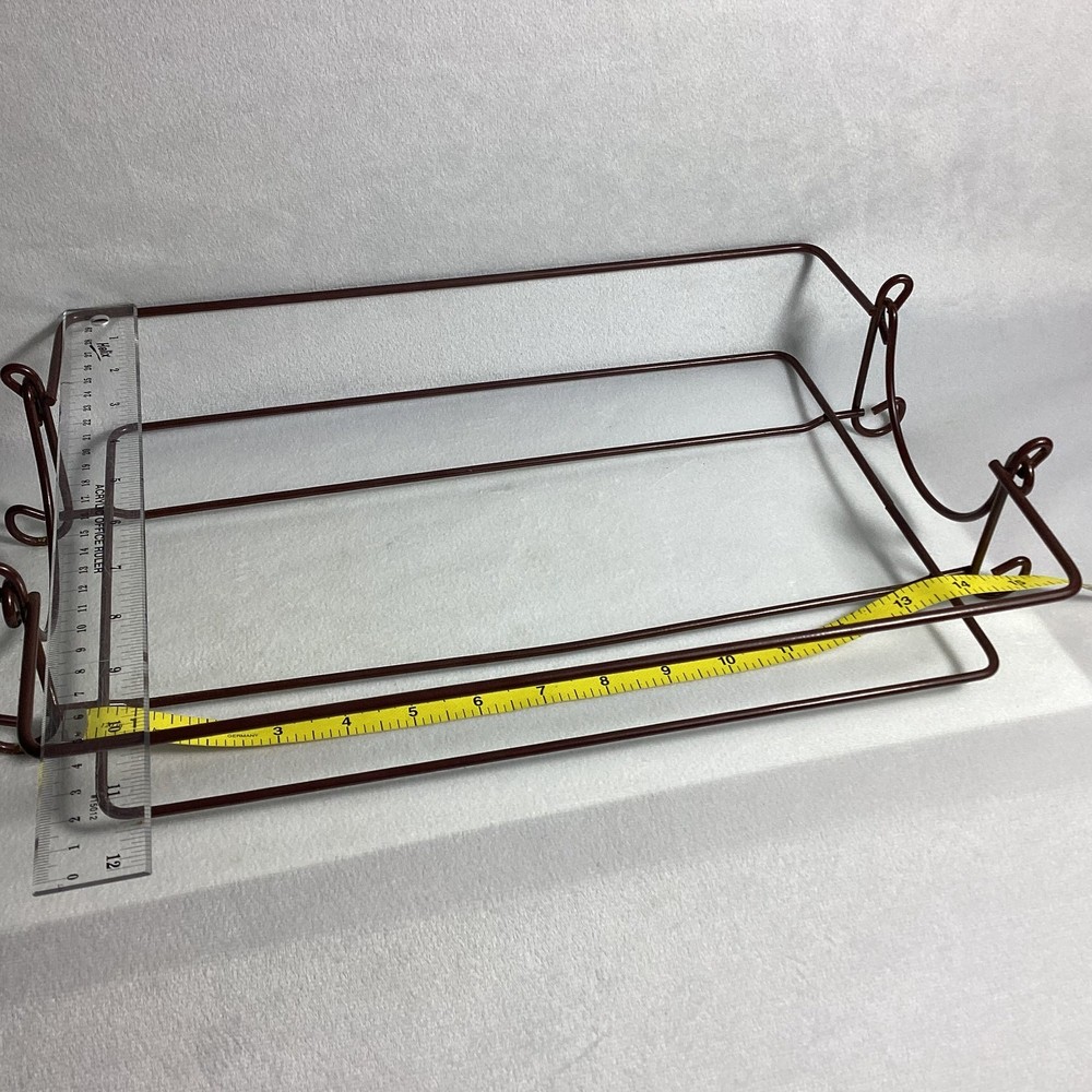 Rectangular Baking Casserole Dish Metal Racks Stands Scroll Handles Set of 3