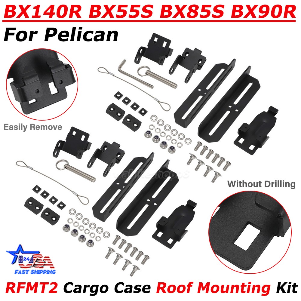 For Pelican Cargo Case RFMT2 Roof Mount Kit (Compatible with BX140R BX55S BX85S)