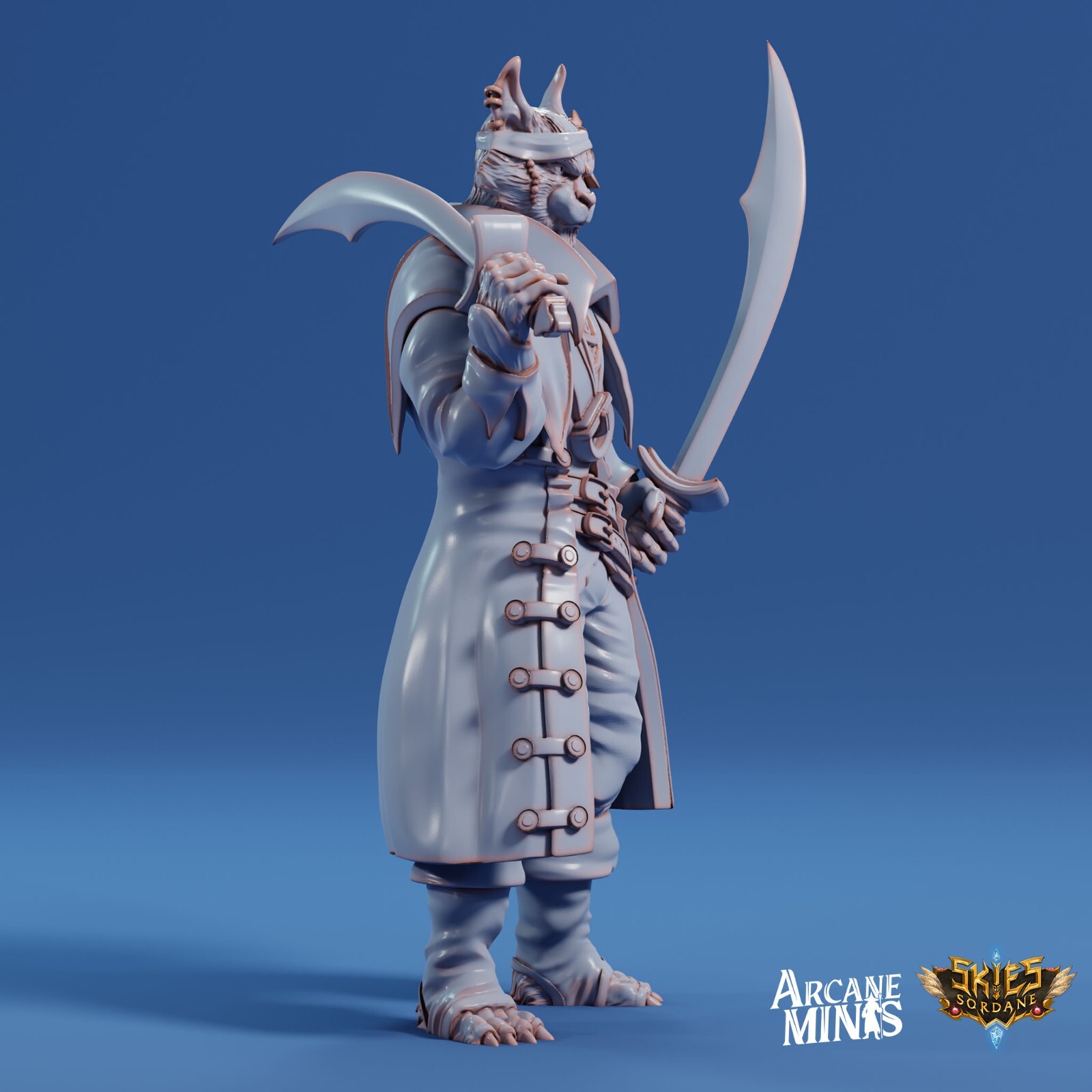 Tabaxi Fighter Pose 1 | Arcane Minis | D&D Miniature