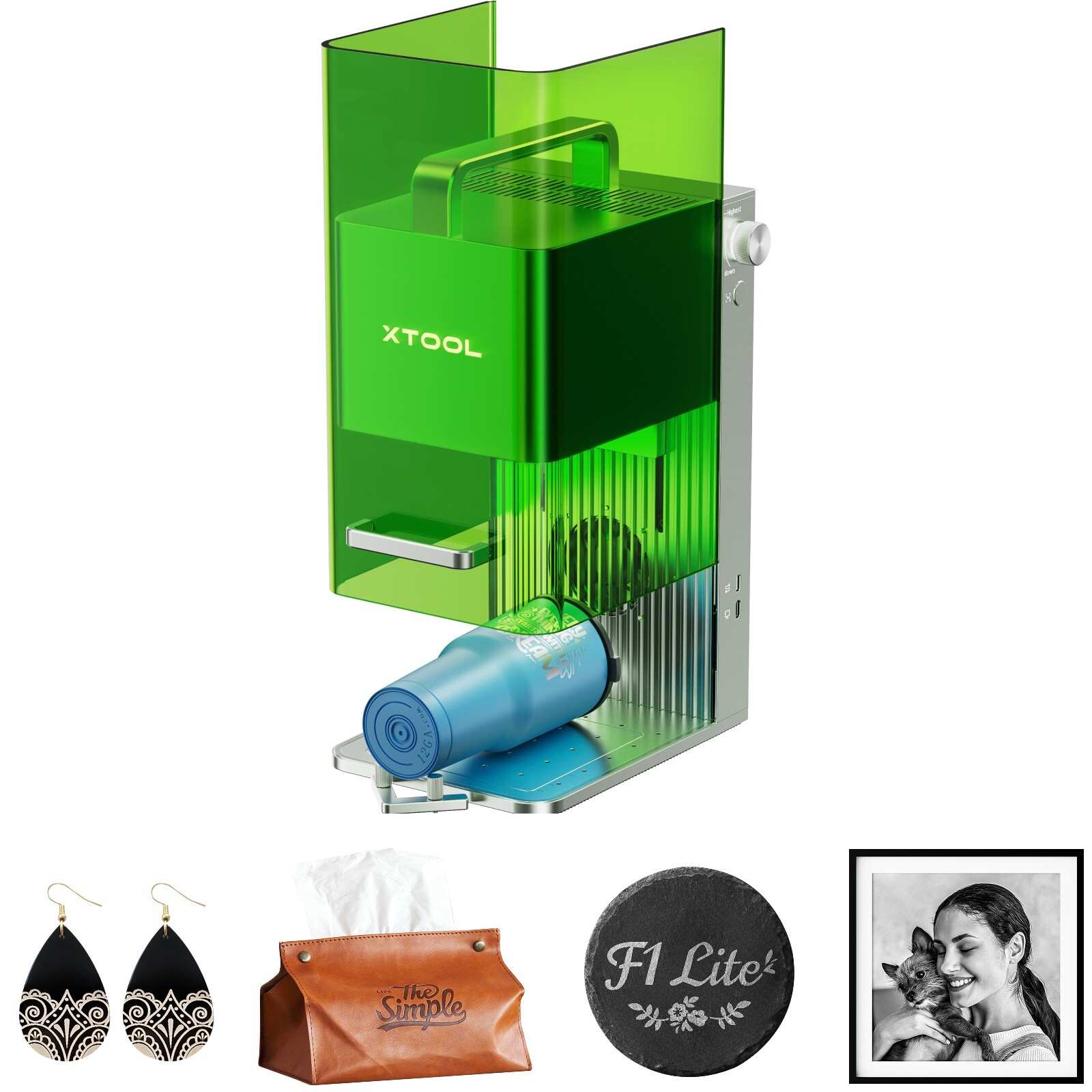 xTool F1 Lite Laser Engraver, 4000mm/s Speed Portable Engraving Machine
