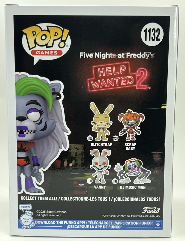 Funko Pop! Roxy #1132 Help Wanted 2 Five Nights at Freddy's + PROTECTOR