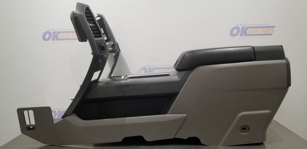 19 FORD F150 COLUMN SHIFT FRONT CENTER FLOOR CONSOLE ASSEMBLY GRAY
