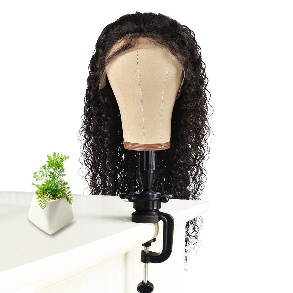 22-inch Cork Canvas Styling Head for Professional Wig Display & Creation