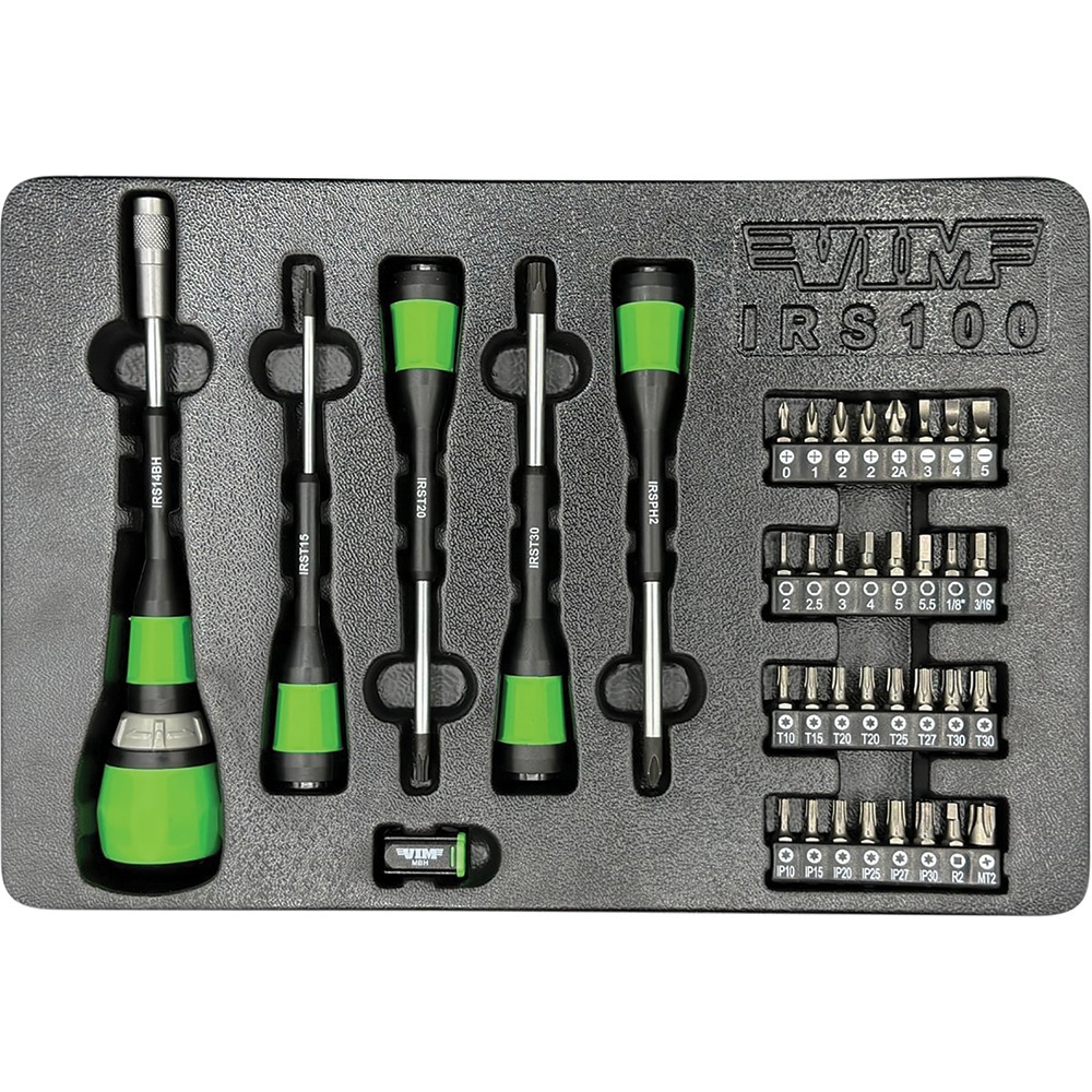 VIM Hand Tools 40 PC. INTERCHANGEABLE RATCHETING SCREWDRIVER SET VIM-IRS100
