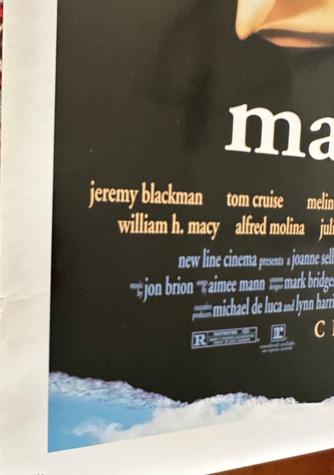 MAGNOLIA Movie Poster 27 x 40 ONE SHEET TOM CRUSIE JULIANNE MOORE