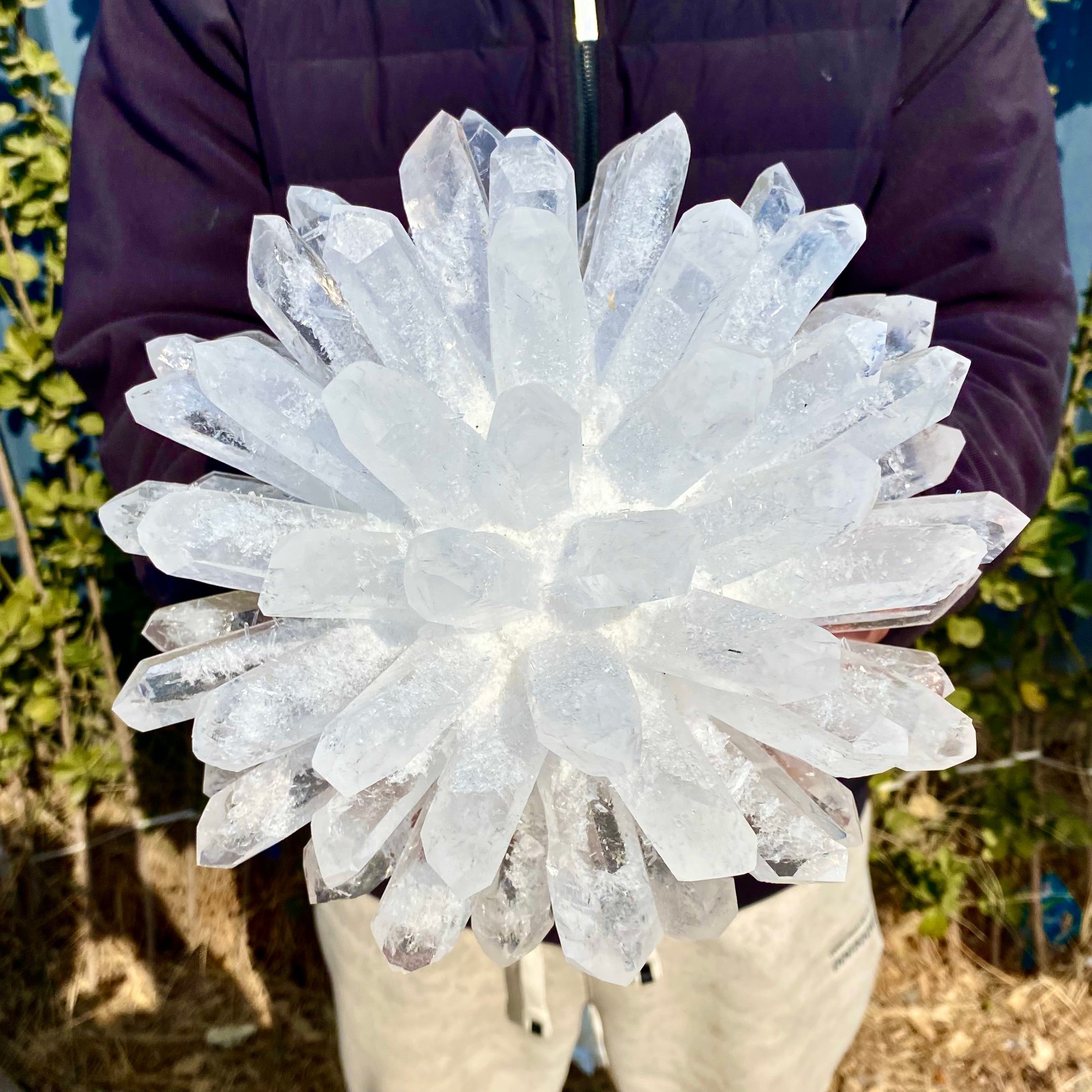 9.98LB New find white phantom crystal quartz cluster mineral specimen healing