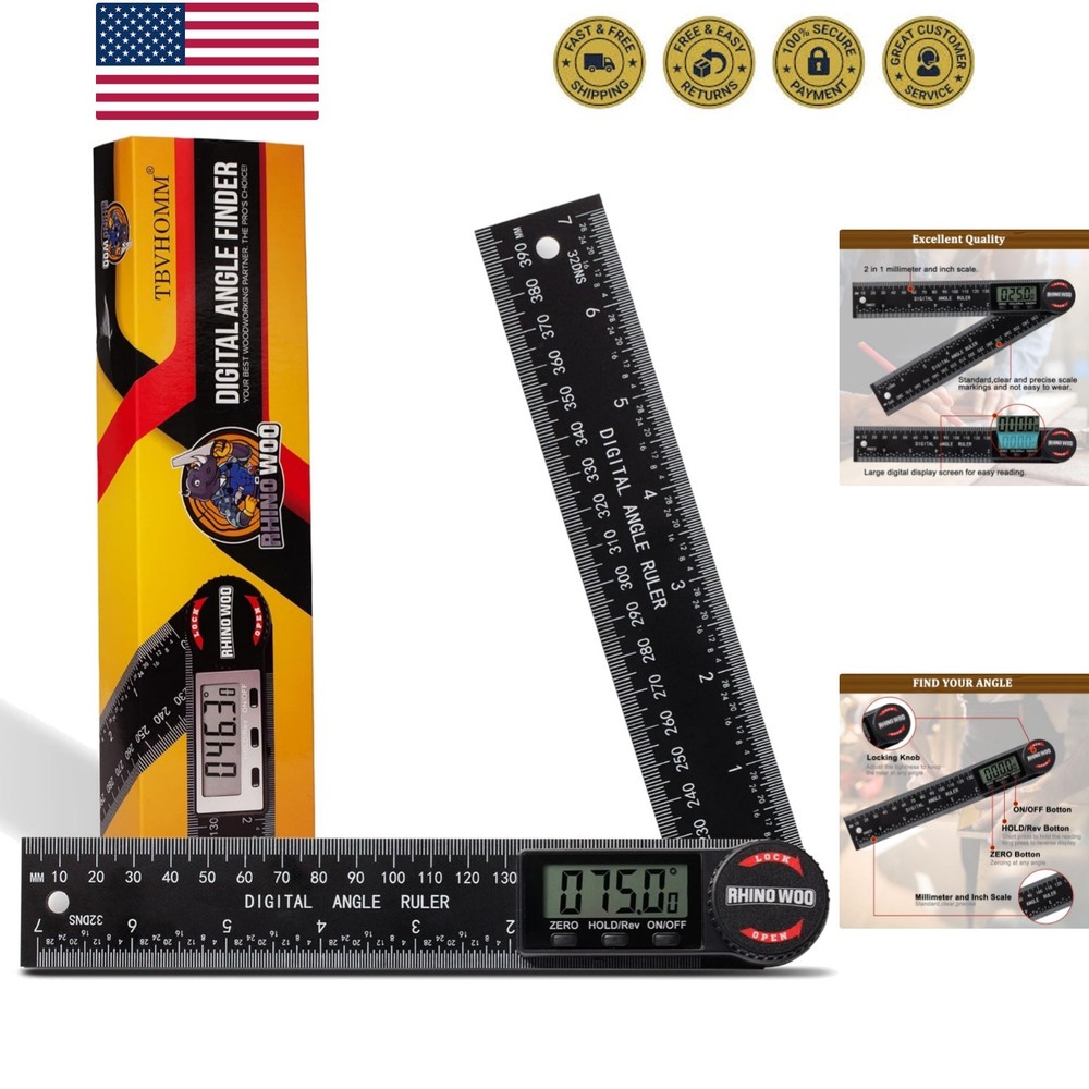 Digital Angle Finder Protractor, Angle Measuring Tool for Woodworking/Carpent...