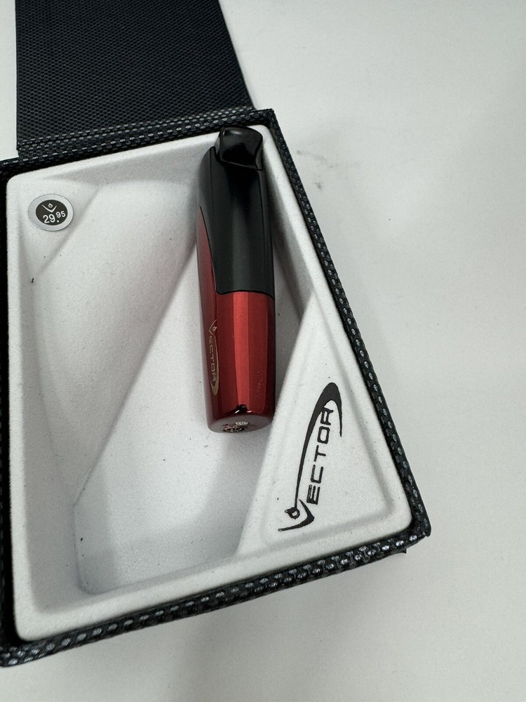 Vector Coup - Single Jet Flame Torch Lighter - Red and Black - New