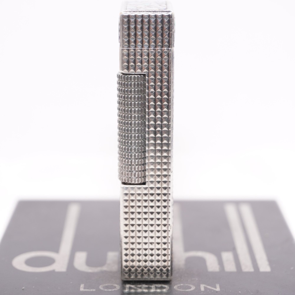 Dunhill Lighter Silver Hobnail Opal Pattern_Ultrasonically cleaned_Working