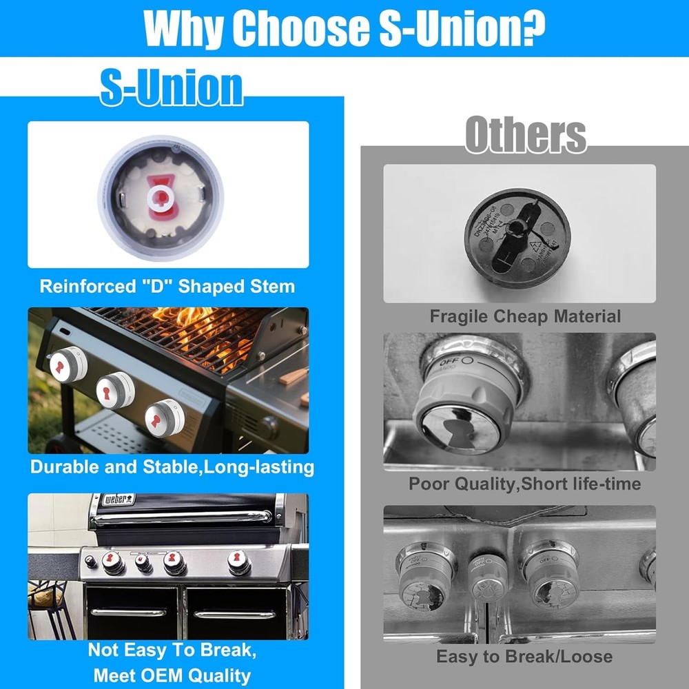 91538 Grill Knobs for Weber Summit Gas Grill 2 Pack