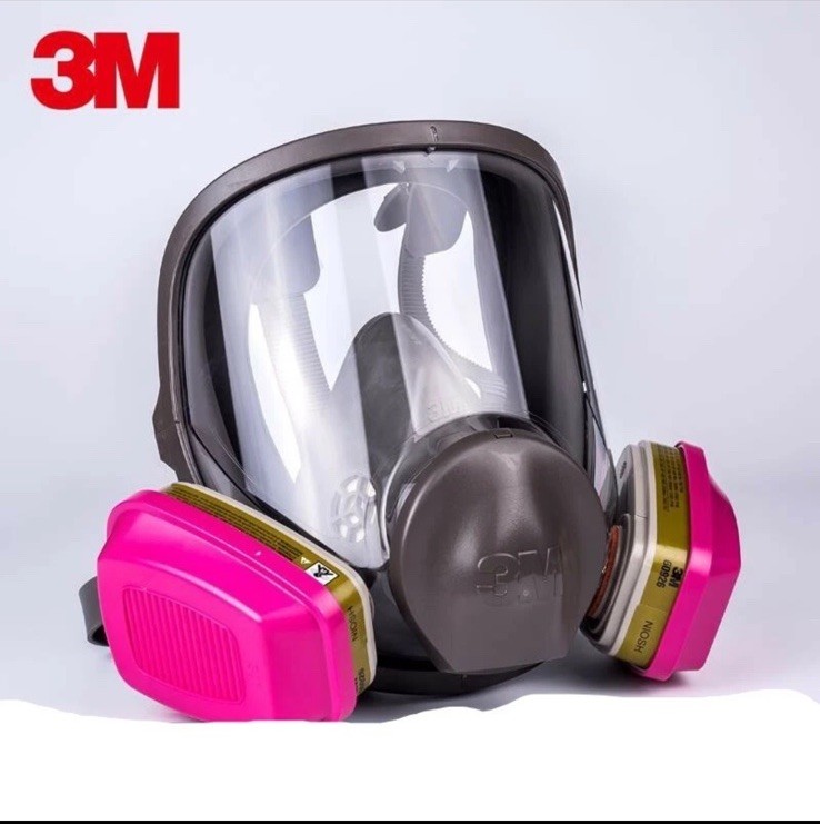 Bundle 3M 6900 LARGE FULL FACE RESPIRATOR MASK & 2 60926 MULTI GAS CARTRIDGE
