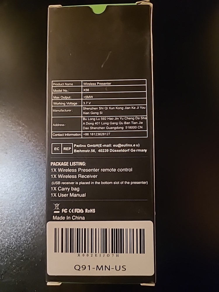 Dino Presenter Clicker Remote Control Presentation Pointer