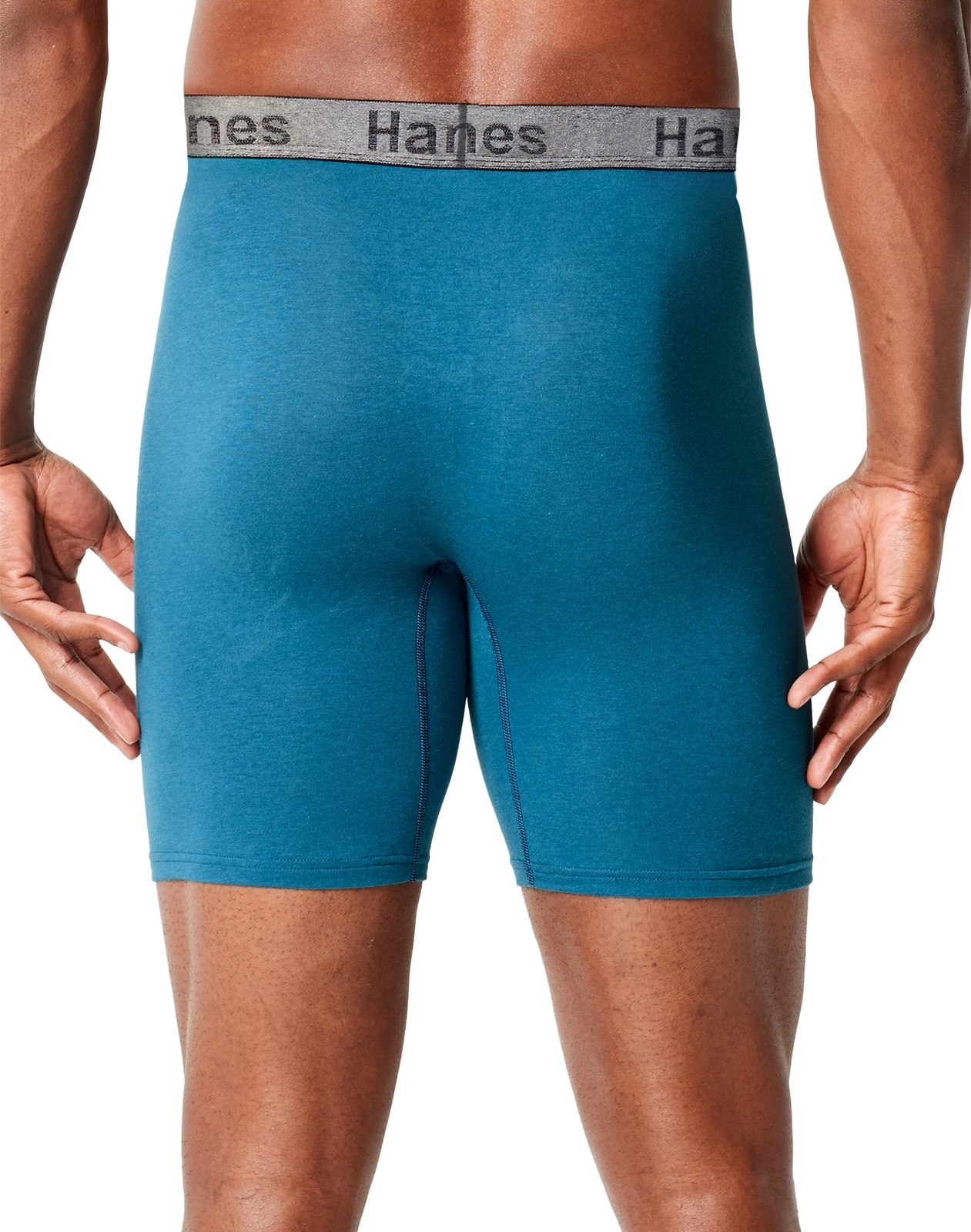 Hanes Men's Boxer Briefs 3 pack Comfort Flex Ultra Soft Cotton Stretch Long Leg