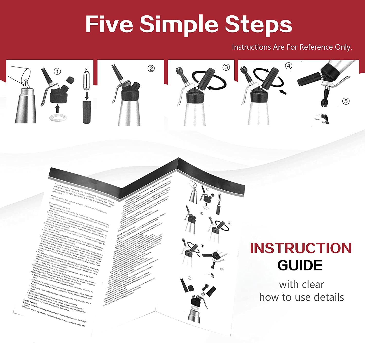 Whipped Cream Dispenser Durable Aluminum Foam Whipper 1 Pint 500ml Cream Maker