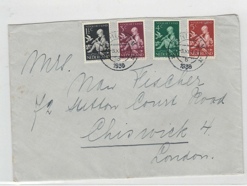 Netherlands 1938 Stamp Set Cover Ref: R8145