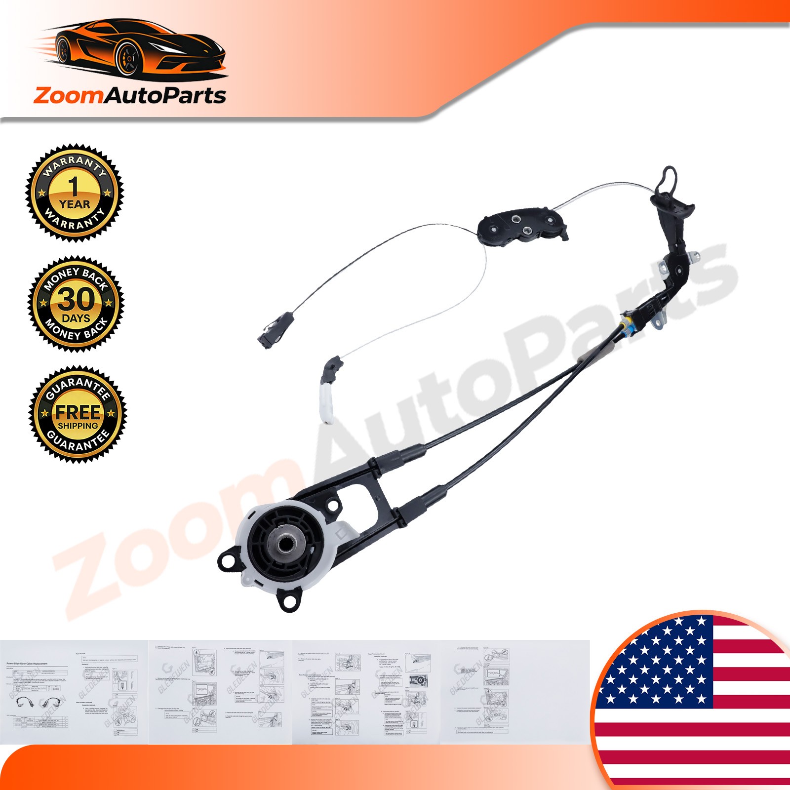 Left Driver Side Power Sliding Door Cable Assembly For Toyota Sienna 2011-2020