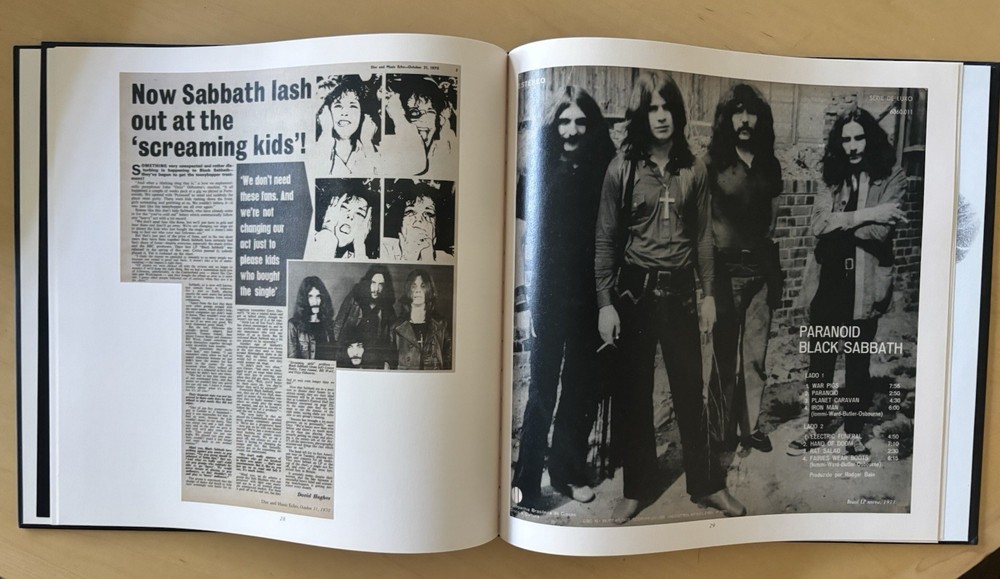 OZZY OSBOURNE PARANOID HARDCOVER LARGE COLOR/BW ILLUSTRATED COFFEE TABLE BOOK NM