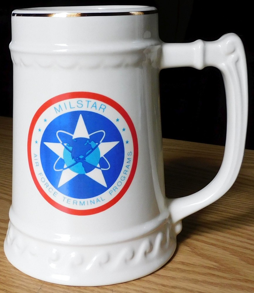 Milstar Air Force Terminal Programs Stein Mug, Military Communication Satellites