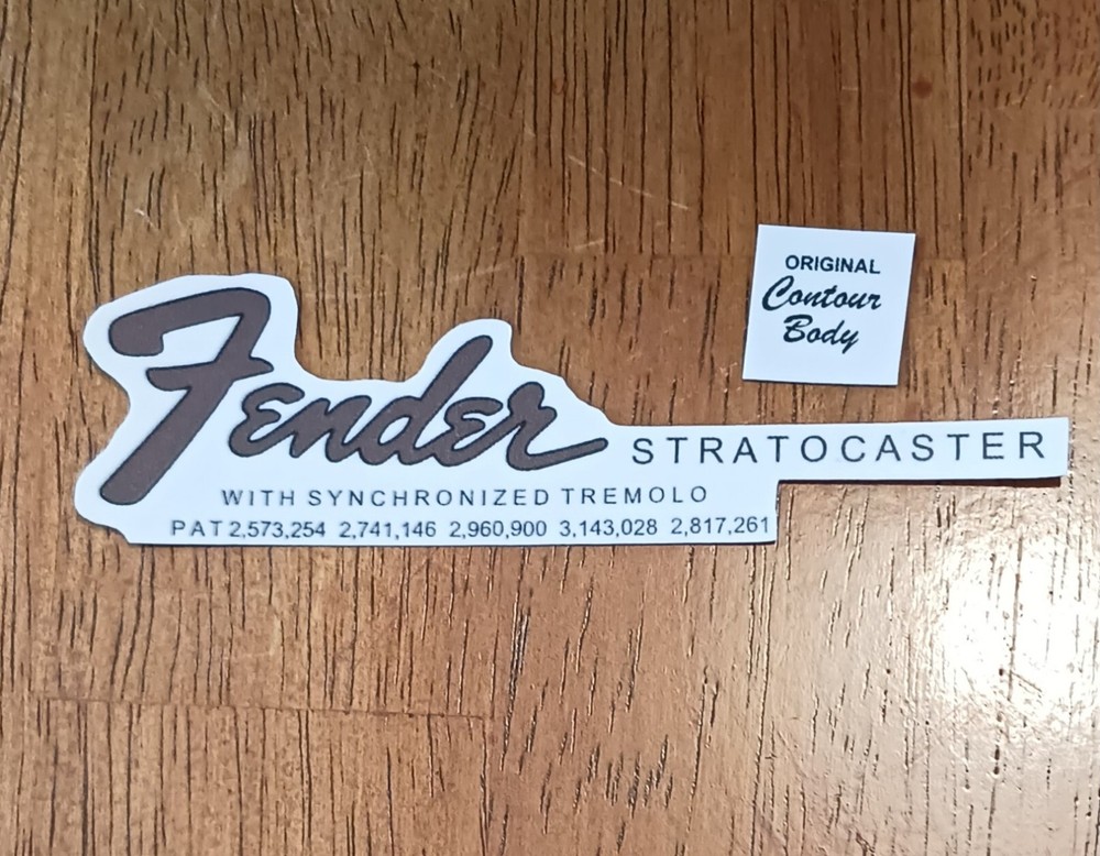 Fender Stratocaster "Transition" -1967 Waterslide Decal PRE-CUT LARGE