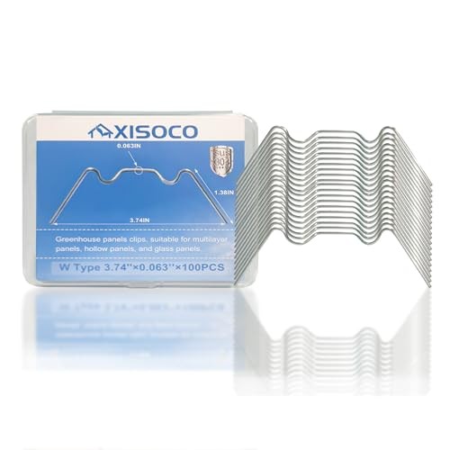 PCS Greenhouse Glazing Clips Stainless Steel Long 95mm/3.74IN W Type Clips 100