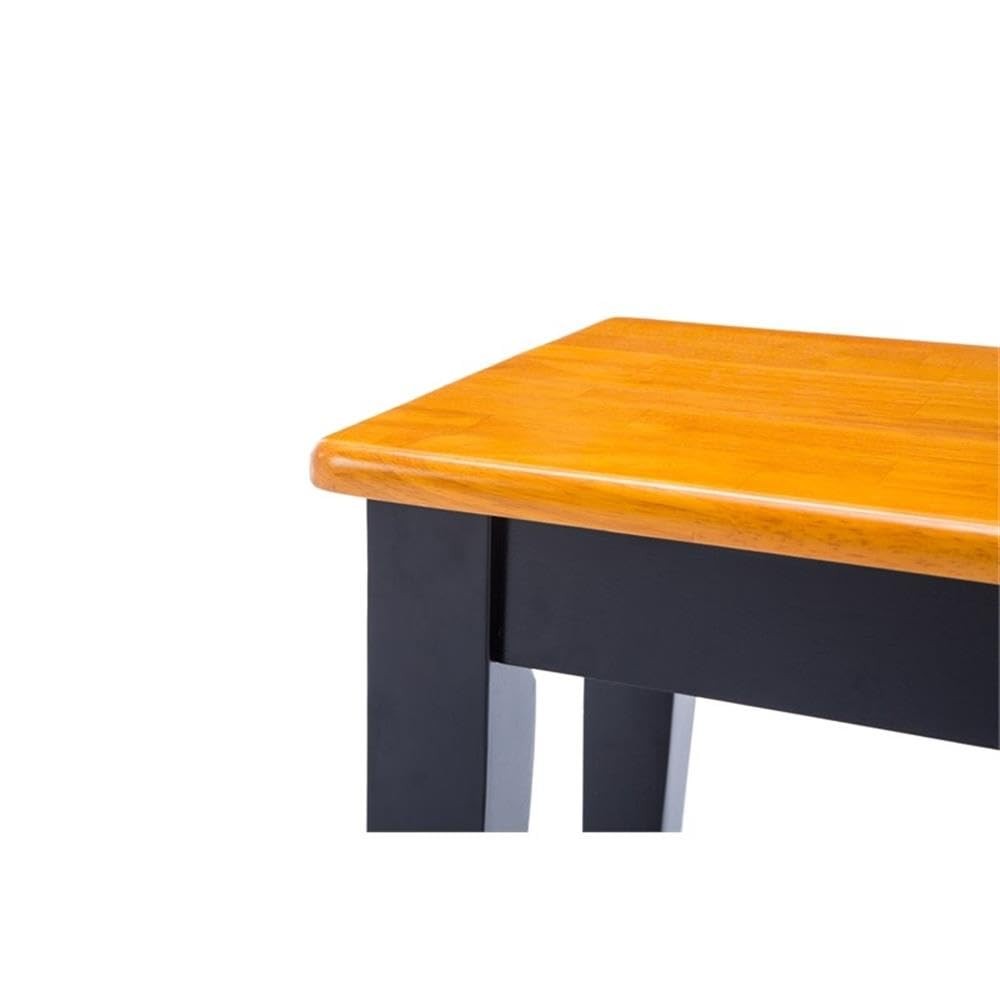 Boraam Shaker Bench, Black/Oak