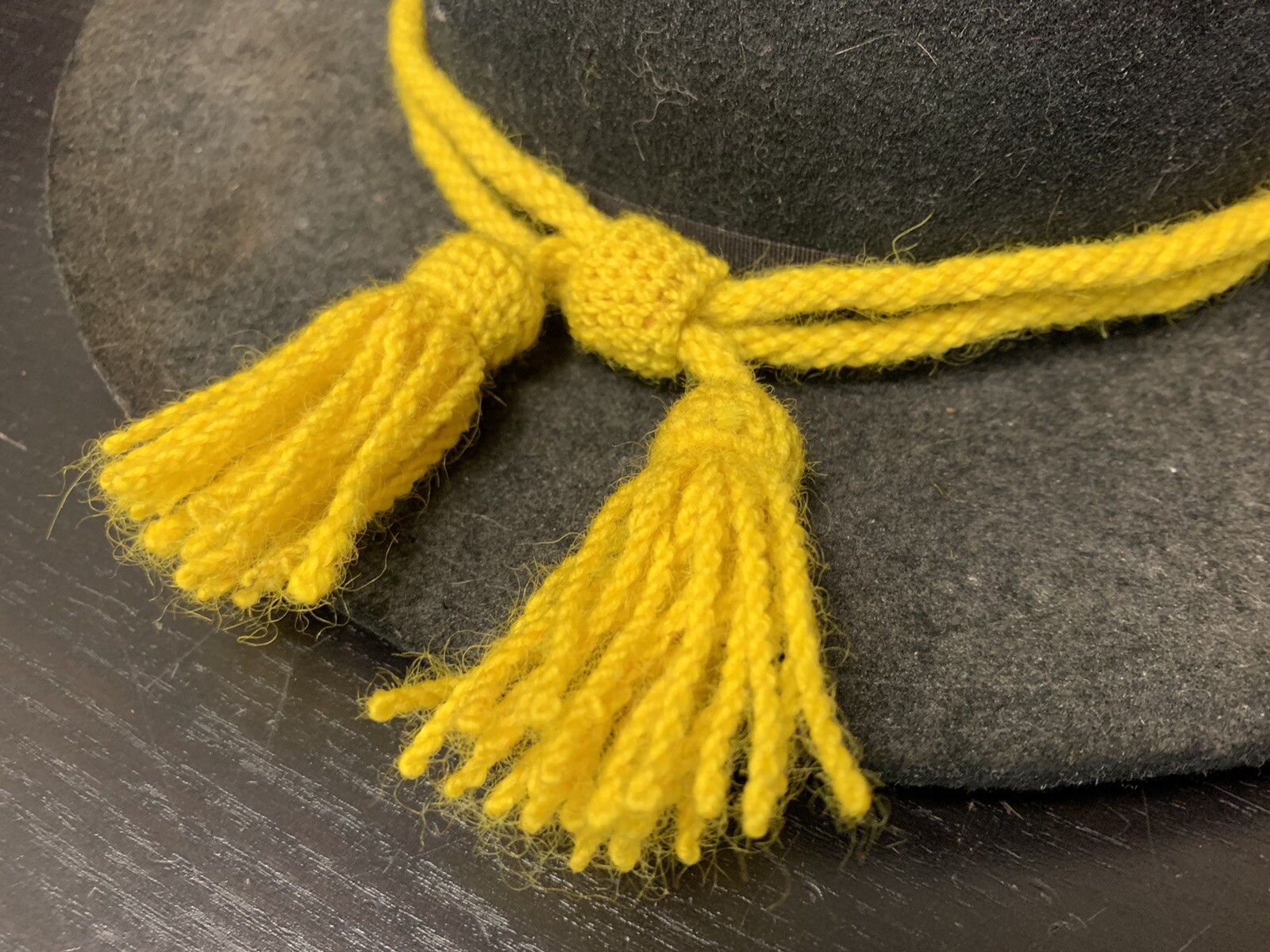 Civil War Union Army Yellow Wool Cavalry Engineers Hat Cord