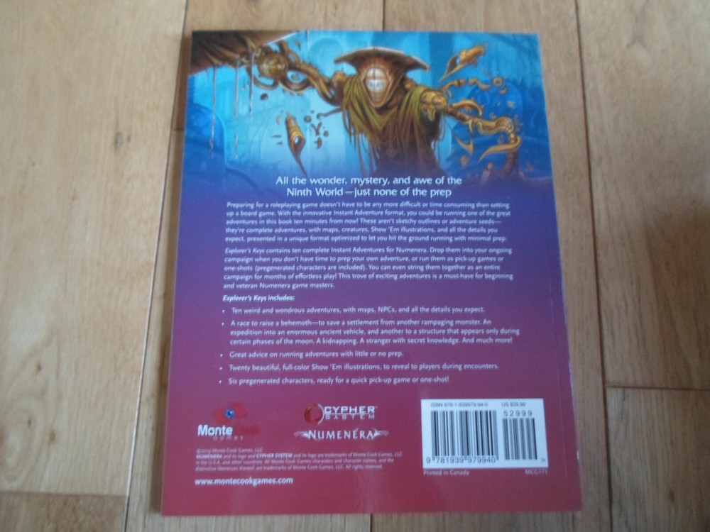 NUMENERA Explorer's Keys (NEW/MINT)