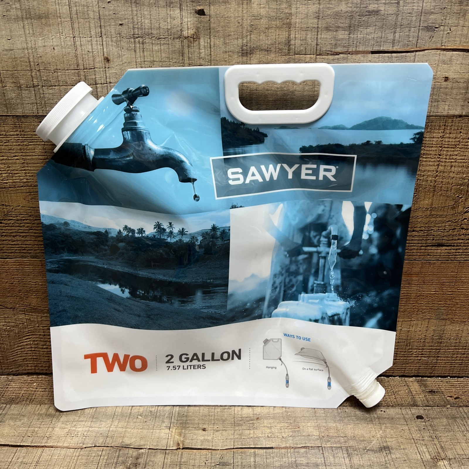 Sawyer 2 Gallon Gravity Water Filtration System Camping Emergency Kit