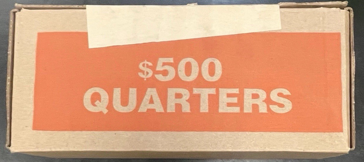 Box of 50 Rolls Circulated Quarters FV $500 - Free Shipping