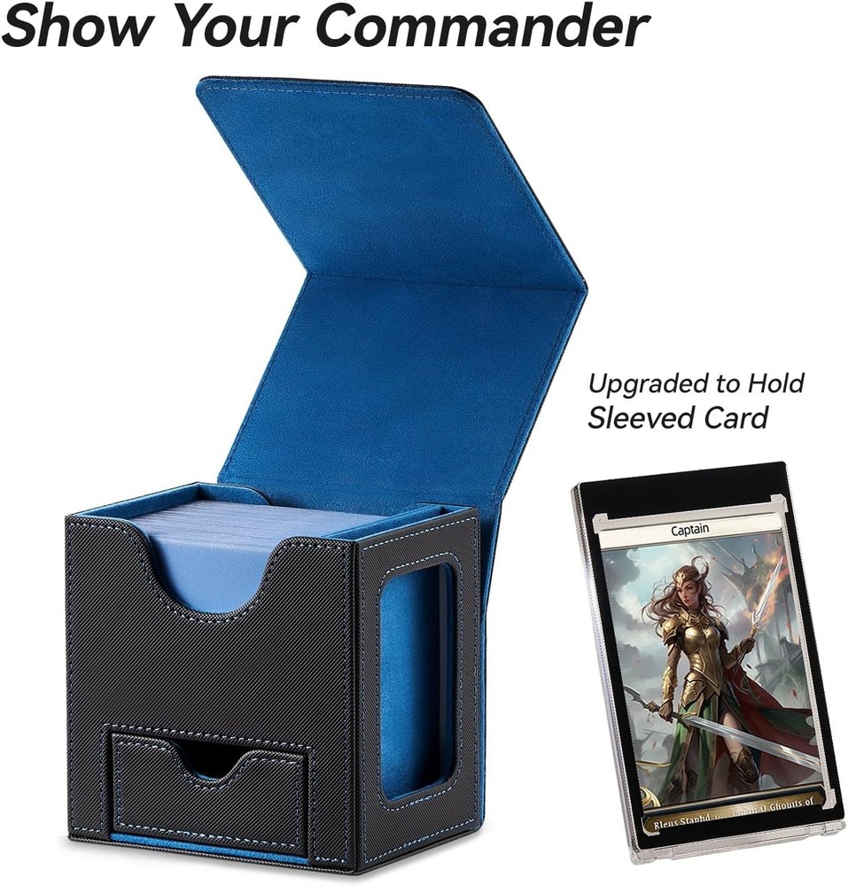 Enigma Commander Deck Box: Storage & Display for MTG EDH