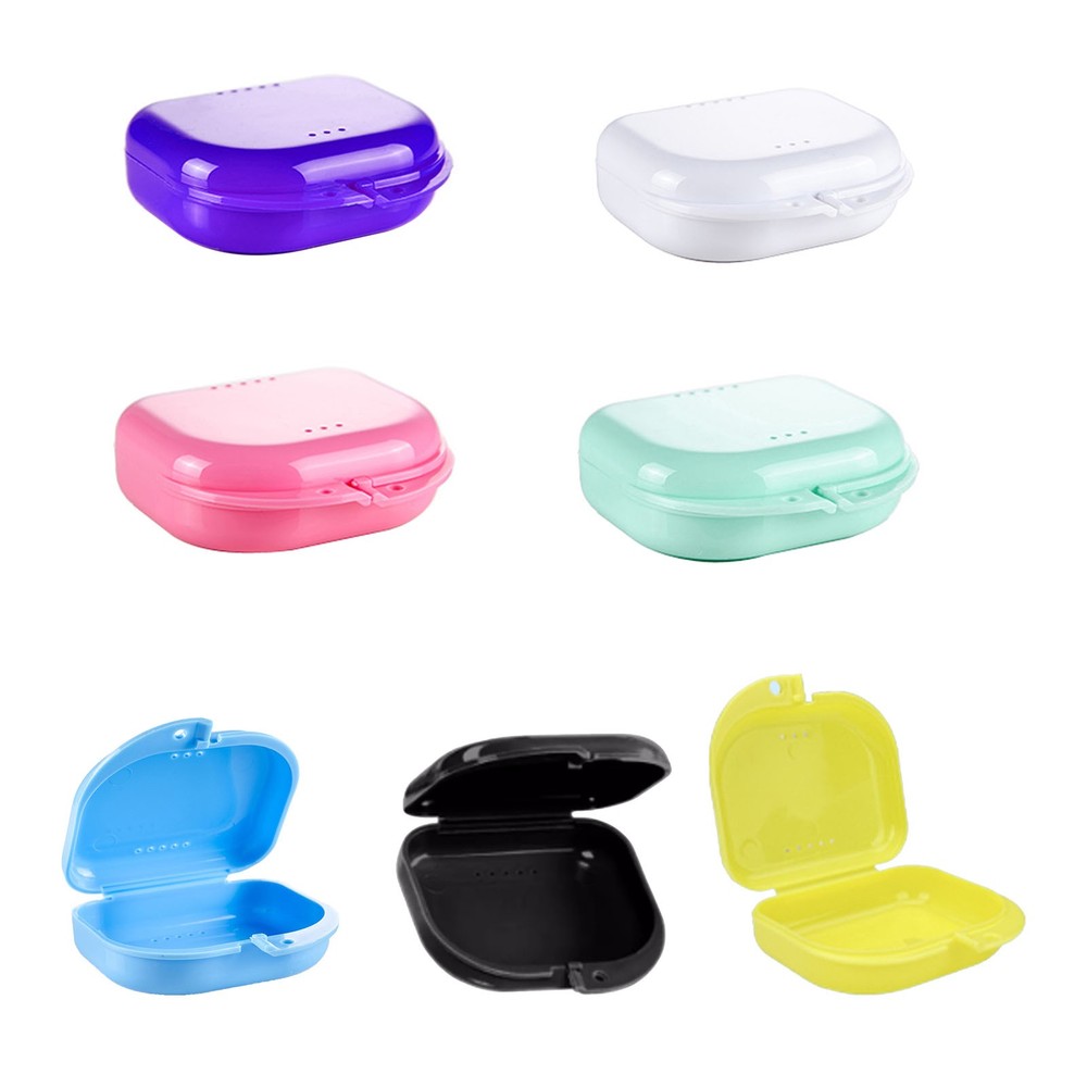 70Pcs Dental Box Retainer Denture Case Orthodontic Storage Container Colors