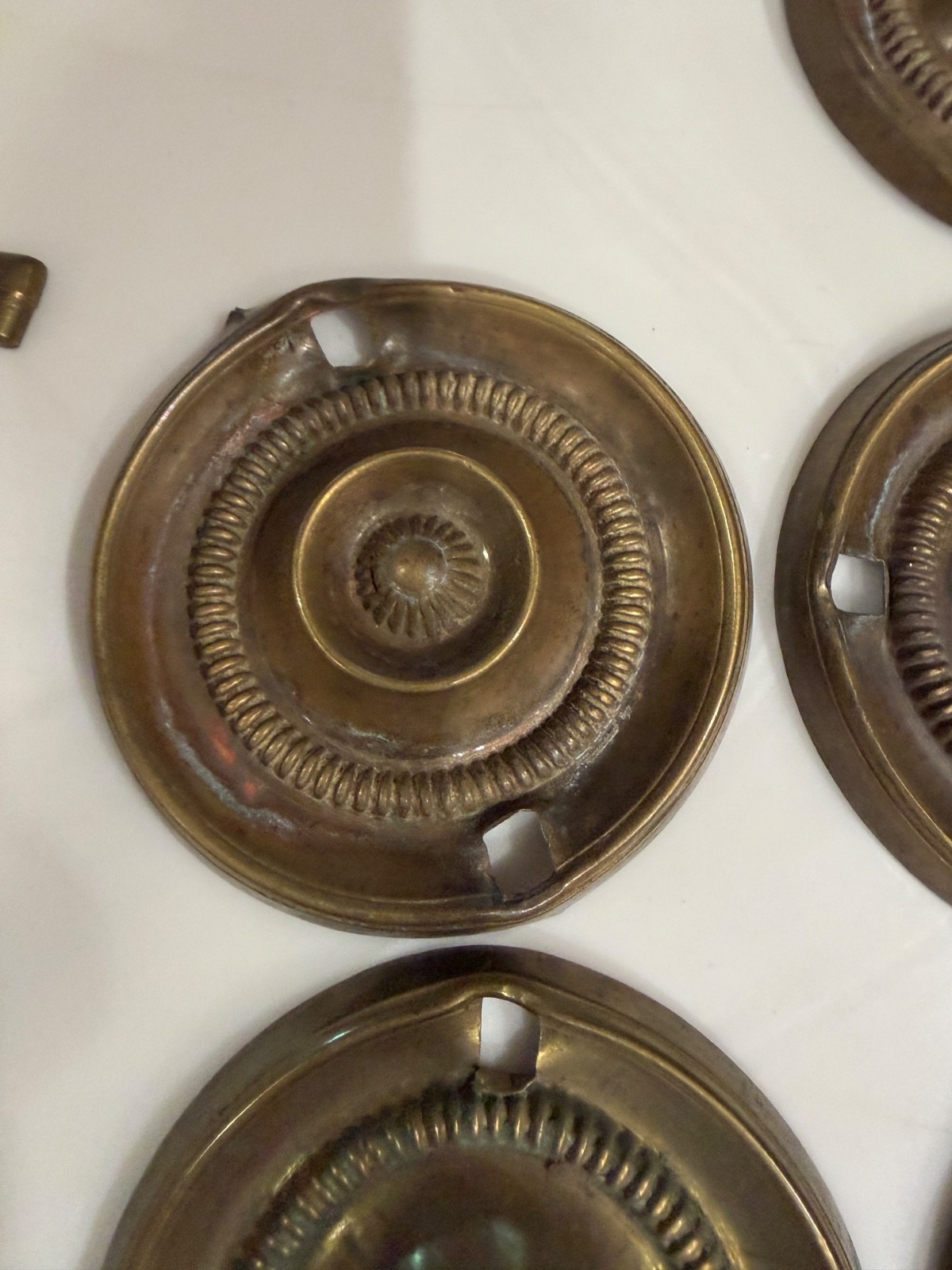 antique Hepplewhite round bail pulls 1810 English George parts restoration set