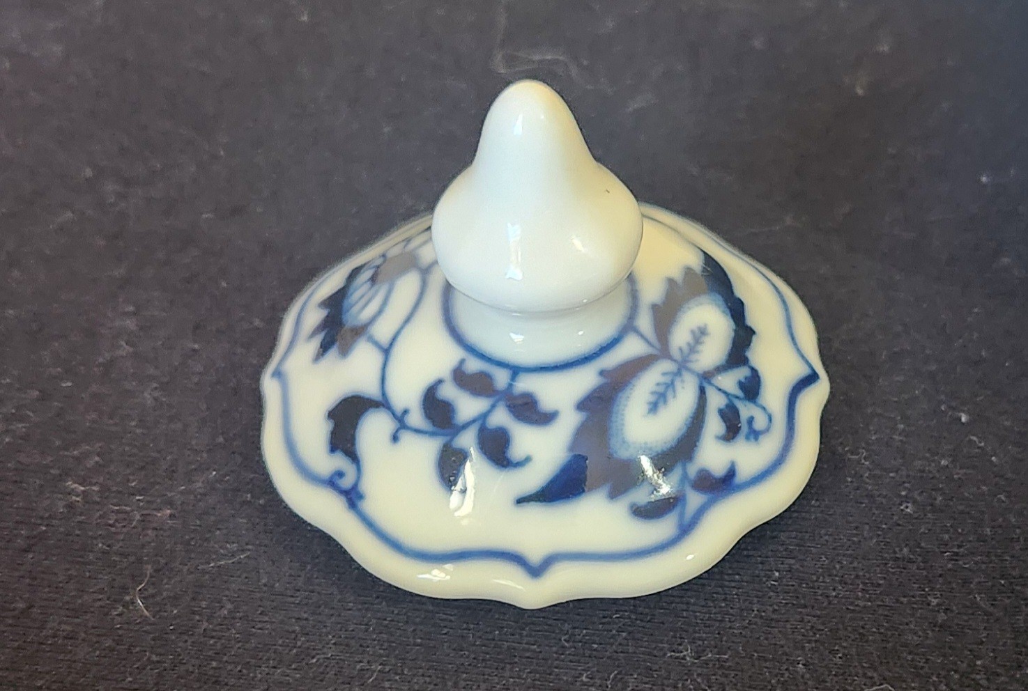 Blue Danube Onion Double Inkwell Set With 2 Lids