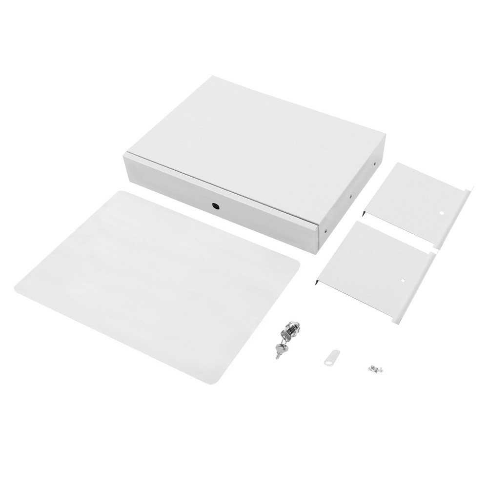 Sliding Pull-Out Drawer Under Desk for Office Organization, White