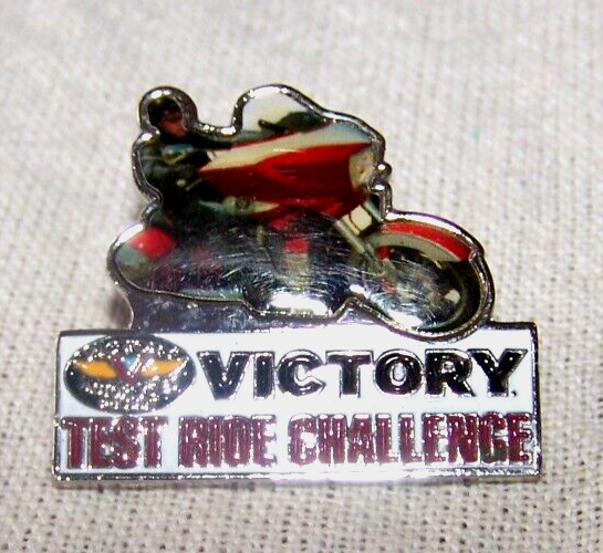 Victory Motorcycle Test Ride Challenge Vest Hat Jacket Pin